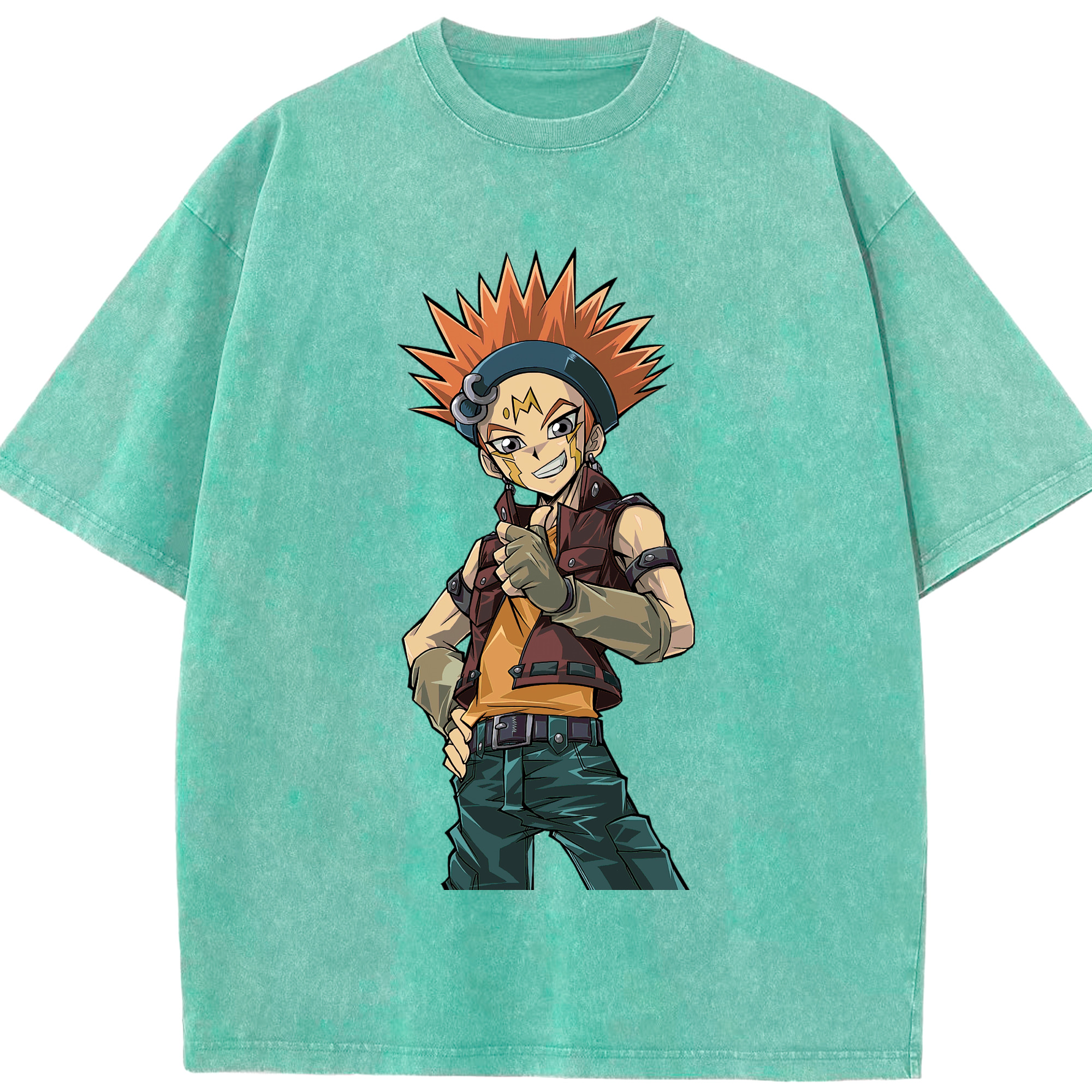 （画像用） 遊☆戯☆王 Yu-Gi-Oh! 綿100% ヴィンテージ風 半袖Tシャツ（フロントプリント）